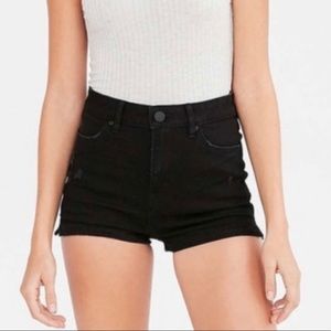 BDG super high rise black jean short